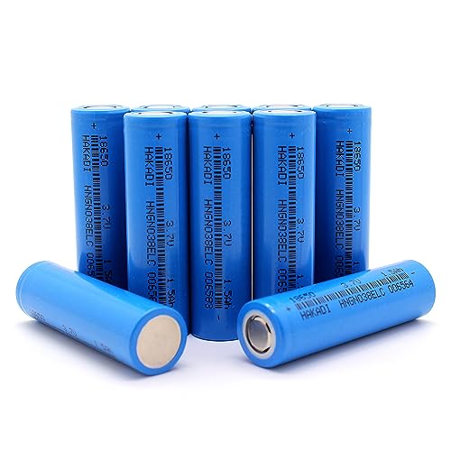 HAKADI 10PCS 3.7V 1500mAh Lithium Akku Flat Top für Drone Power Tools Taschenlampenbatterien