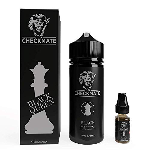 Dampflion Checkmate Schwarze Königin Aroma, 10ml + Schwarze Königin PET Leere Flasche, 120ml Kapazität