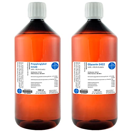 1000 ml Glycerin + 1000 ml Propylenglykol Made in Germany