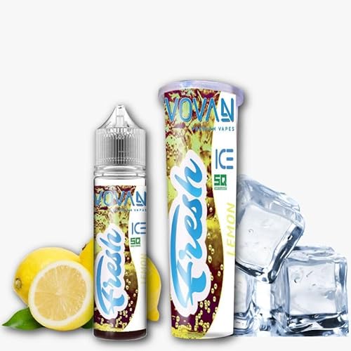 Fresh Aromen im einzigartigen Eis-Design, 60ml Flasche mit 10ml Inhalt – 5 erfrischende Geschmacksrichtunge (Lemon)