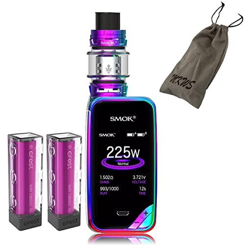 Elektronische Zigarette, Authentic Smok 225W X Priv Kit,Vapes Starter Kit mit TFV12 Prince Kerne und Batteries,Ohne Nikotin, Ohne Flüssigkeit (Prisma Regenbogen01)