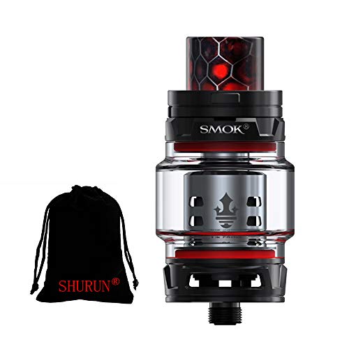 Original Smok TFV12 Prince Tank 8ml Capacity mit TFV12 Prince Coils ohne Nikotin inklusive SHURUN Aufbewahrungstasche (Schwarz)