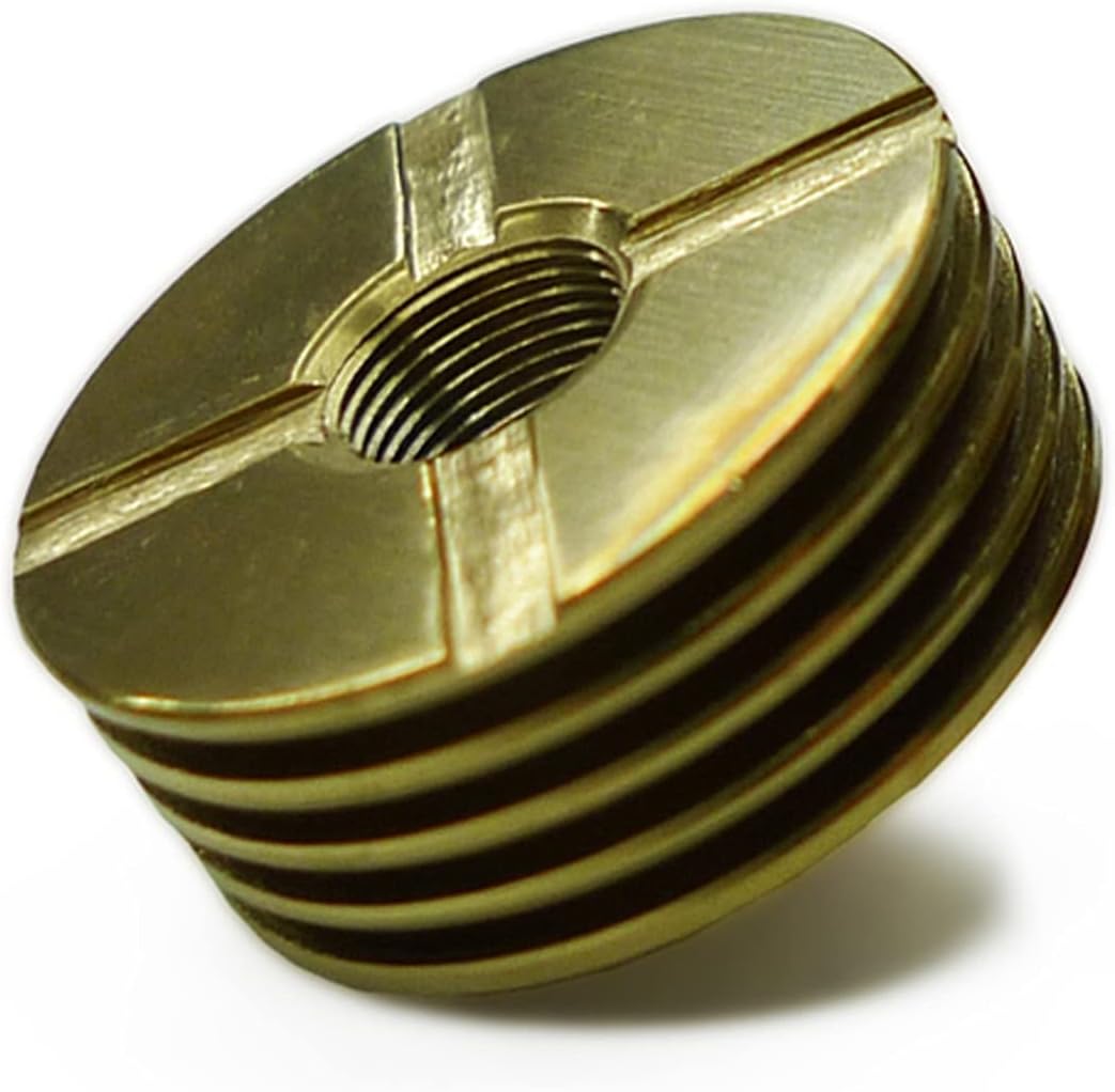 Heat Sink 510er 810 Anschluss Tank Kühlkörper aus Edelstahl Ø 22mm 24mm 25mm Verdampfer und Ø 14,8mm Drip Tip Kühler Kühlung (Verdampfer Heat Sink Ø 25mm – Messing/gold)