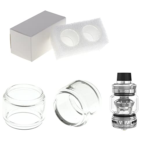 Ersatzglas 2x Stück kompatibel mit Uwell VALYRIAN 3 III 6ml (Bulb) Tank Glas Pyrex Glass Tube Glastank