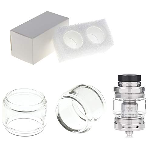 Ersatzglas 2x Stück kompatibel mit Geekvape Aegis CERBERUS 5,5ml (Bulb) Tank Glas Pyrex Glass Tube Glastank