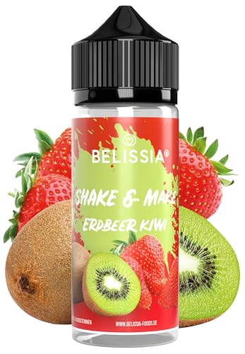 Belissia Shake and Make – Erdbeer-Kiwi – Hochdosiertes Lebensmittel Aroma 10ml mit praktischer Schüttelflasche zum mischen. Für Lebensmittel, Kochen, Backen, Hobby, Raumerfrischung uvm.