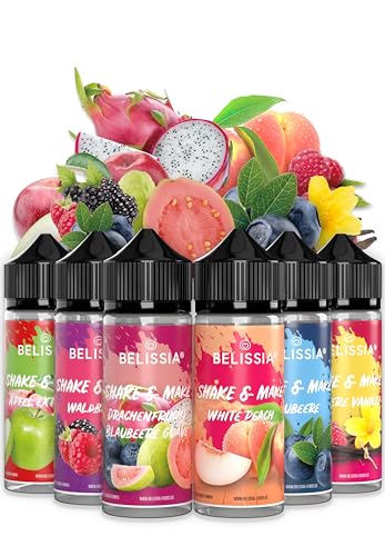 Belissia Shake and Make – Set-Greatest Hits | Hochdosiertes Lebensmittel Aroma 6×10 ml mit praktischer Schüttelflasche zum mischen. Zur Verwendung in Lebensmitteln