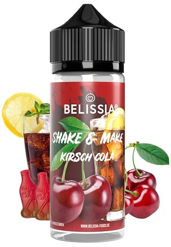 Belissia Shake and Make – Kirsch-Cola – Hochdosiertes Lebensmittel Aroma 10ml mit praktischer Schüttelflasche zum mischen. Für Lebensmittel, Kochen, Backen, Hobby, Raumerfrischung uvm.