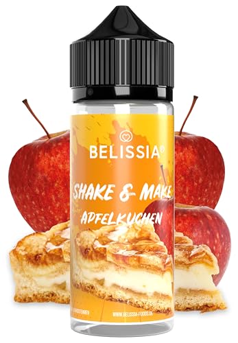 Belissia Shake and Make – Apfelkuchen – Hochdosiertes Lebensmittel Aroma 10ml mit praktischer Schüttelflasche zum mischen. Für Lebensmittel, Kochen, Backen, Hobby, Raumerfrischung uvm.