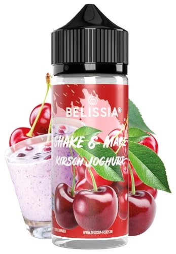 Belissia Shake and Make – Kirsch-Joghurt – Hochdosiertes Lebensmittel Aroma 10ml mit praktischer Schüttelflasche zum mischen. Für Lebensmittel, Kochen, Backen, Hobby, Raumerfrischung uvm.