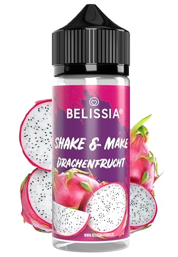 Belissia Shake and Make – Drachenfrucht – Hochdosiertes Lebensmittel Aroma 10ml mit praktischer Schüttelflasche zum mischen. Für Lebensmittel, Kochen, Backen, Hobby, Raumerfrischung uvm.